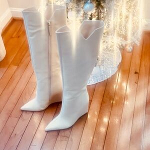 SCHUTZ Asya Up LightCream/Ivory /Heeled Boots size 9B